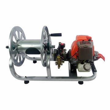 Can I use a gasoline powered sprayer for spraying in a botanical garden?